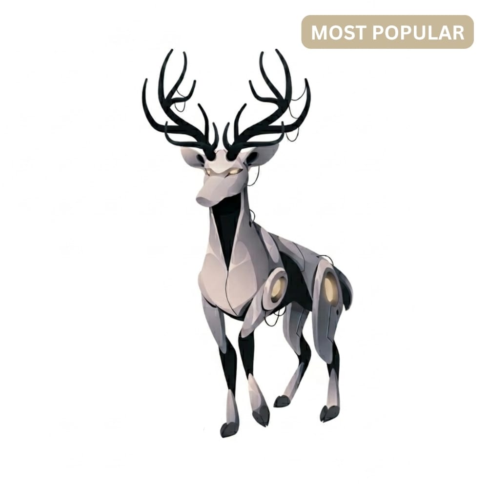 Robot stag, symbol of the Gold Guardian strategy, labelled “Most popular”